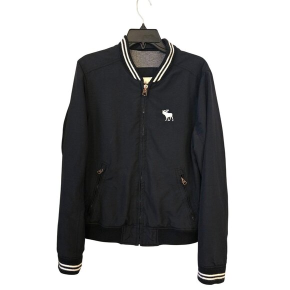 ABERCROMBIE & FITCH STADIUM JUMPER BOMBER JACKETSize Men's M Inside zip pocketC - Picture 1 of 9